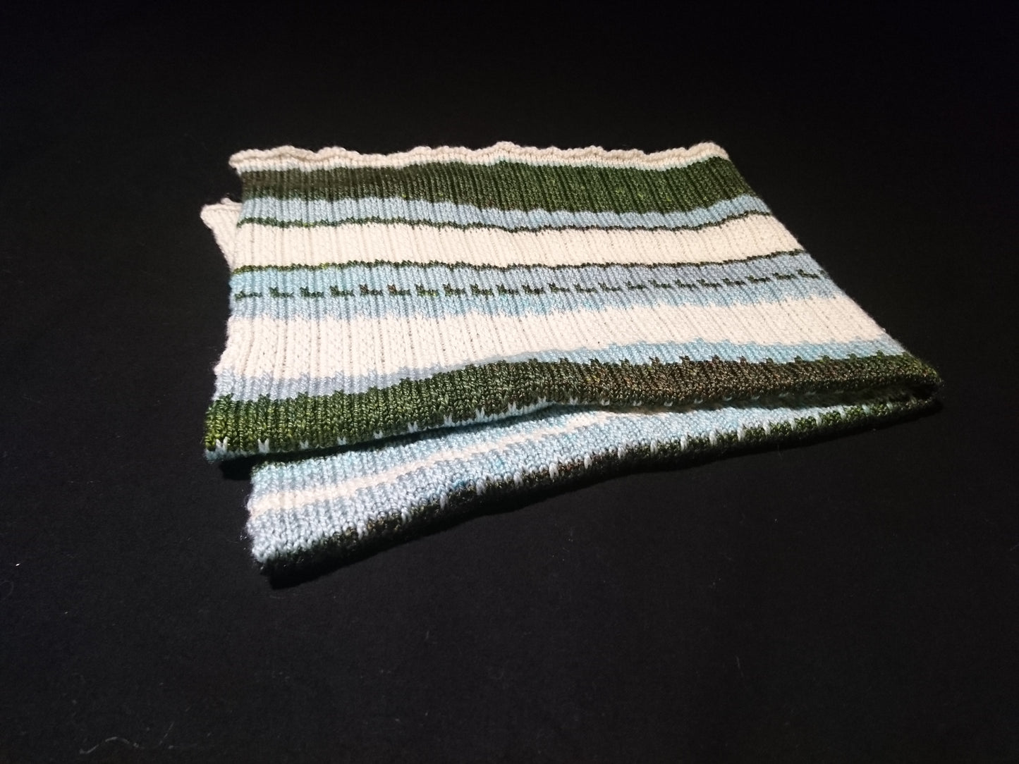 Evergreen and Blue Skies Baby Blanket