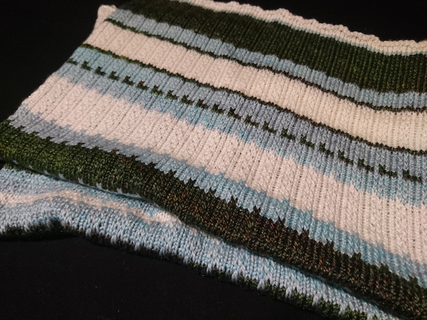 Evergreen and Blue Skies Baby Blanket