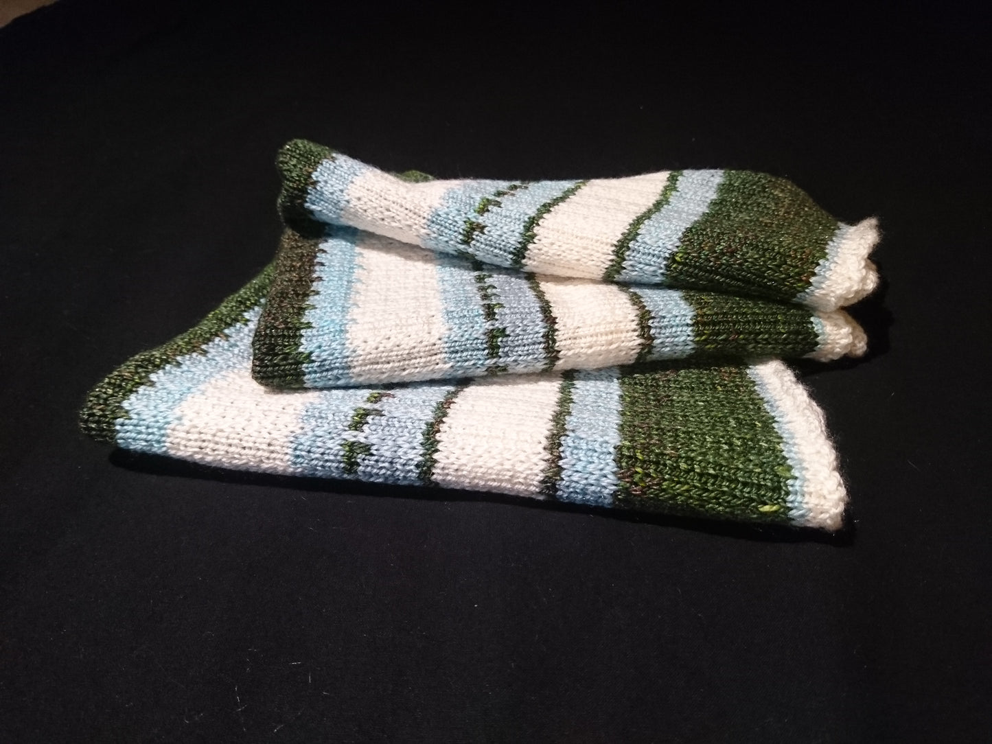 Evergreen and Blue Skies Baby Blanket